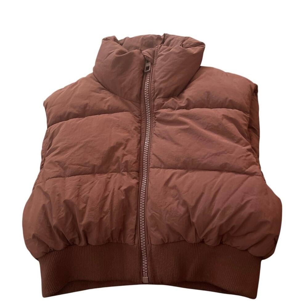 Zara Rust Brown Puffer Vest